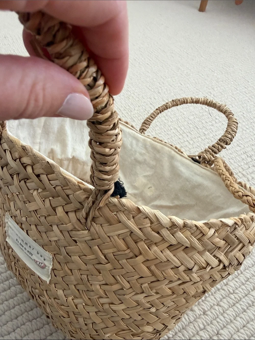 Zara girls summer basket bag with cute fruit charm details